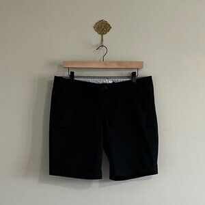 SO Juniors Black Bermuda Chino Shorts Stretch Cotton Size 11